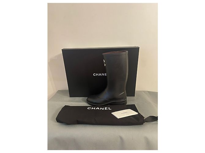 Botas de goma Chanel Wellington Negro - vista 3