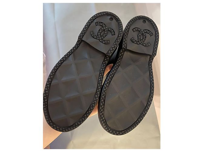 Botas de goma Chanel Wellington Negro - vista 8