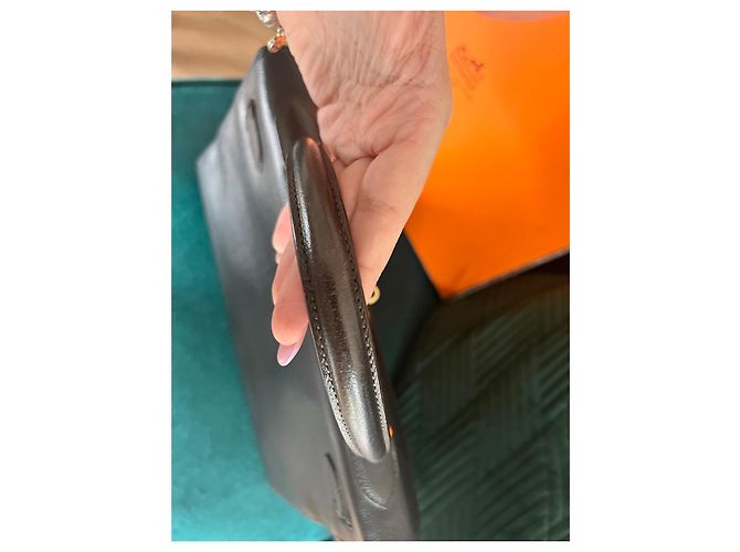 Hermès Kelly 32 Marrone cioccolato Gold hardware - vista 7
