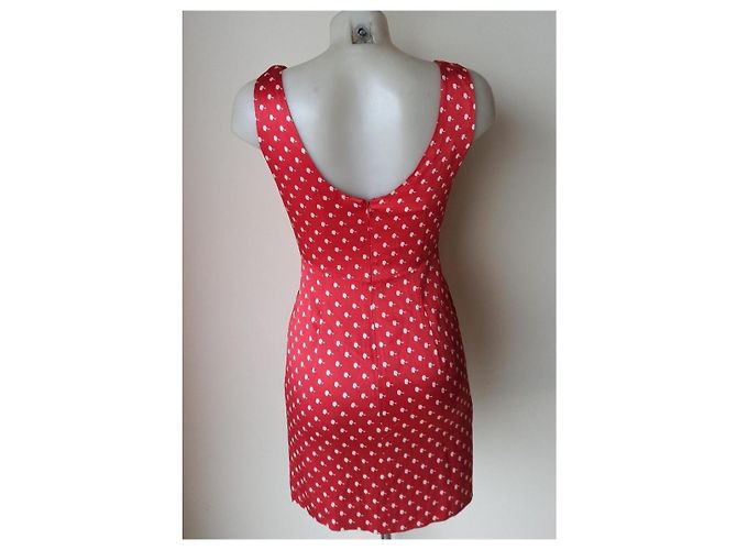 Moschino Cheap And Chic Moschino billiges und schickes gemustertes Kleid Weiß Rot - Ansicht 2