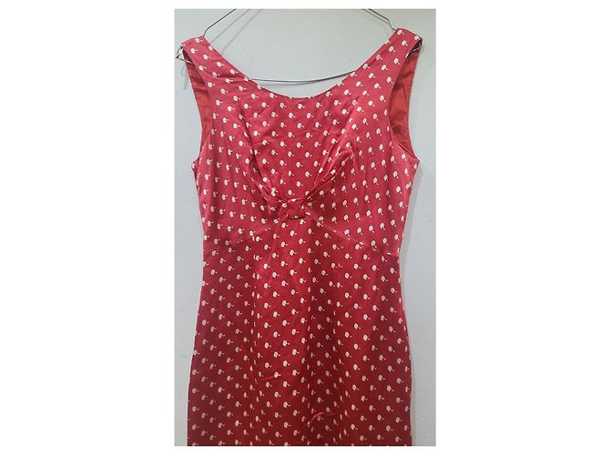 Moschino Cheap And Chic Moschino billiges und schickes gemustertes Kleid Weiß Rot - Ansicht 4