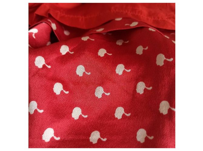 Moschino Cheap And Chic Moschino billiges und schickes gemustertes Kleid Weiß Rot - Ansicht 6