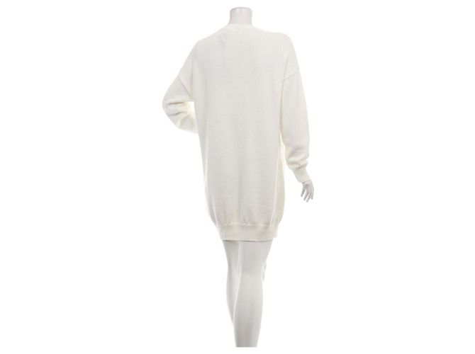 Vestido de punto blanco Elisabetta Franchi de algodón - vista 2