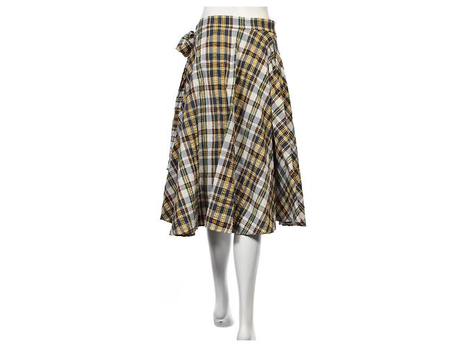 Falda midi de tartán JW Anderson x Uniqlo de algodón Multicolor - vista 2