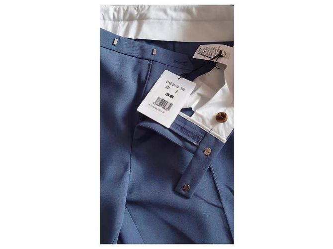 Céline Gerade Hose Hellblau aus Polyester - Ansicht 2