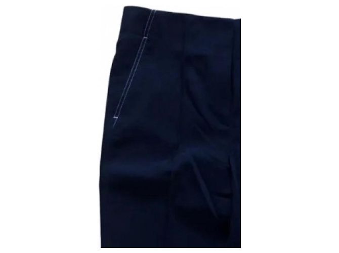 Céline Navy Blue Polyester Pants - view 2