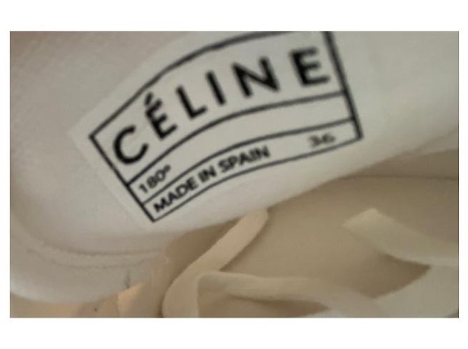 Céline Turnschuhe Weiß Rosa Stoff 36 - Ansicht 3
