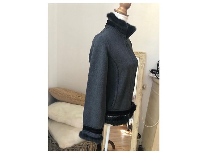 La Perla Sequin Jacket Dark Grey Viscose - view 10