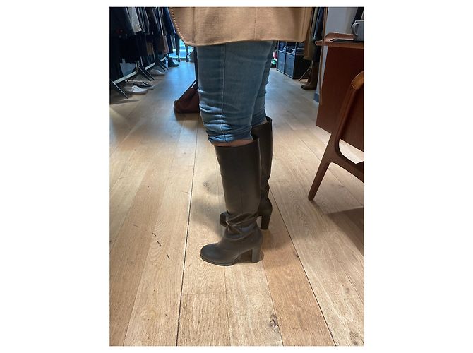 Autre Marque Botas Jane de piel negra Negro - vista 3