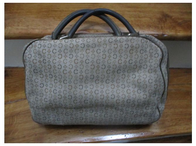 Céline Borsa da bowling in tela e pelle. Multicolore - vista 2