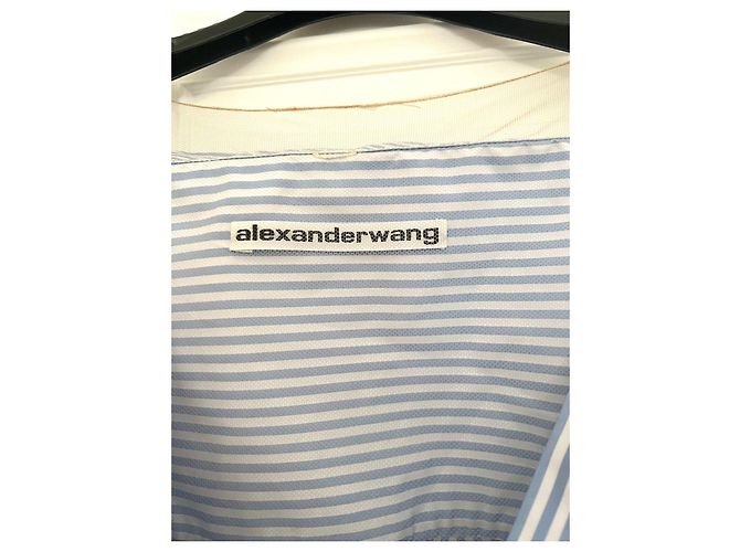 Abito chemisier ALEXANDER WANG Bianco Blu Blu chiaro - vista 7