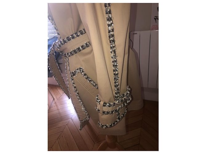 Gabardina Chanel Beige de Algodón - vista 4