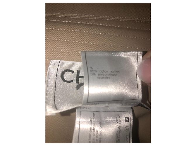 Gabardina Chanel Beige de Algodón - vista 7