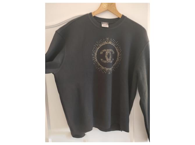 Chanel Pull logo uniforme Noir - vue 2