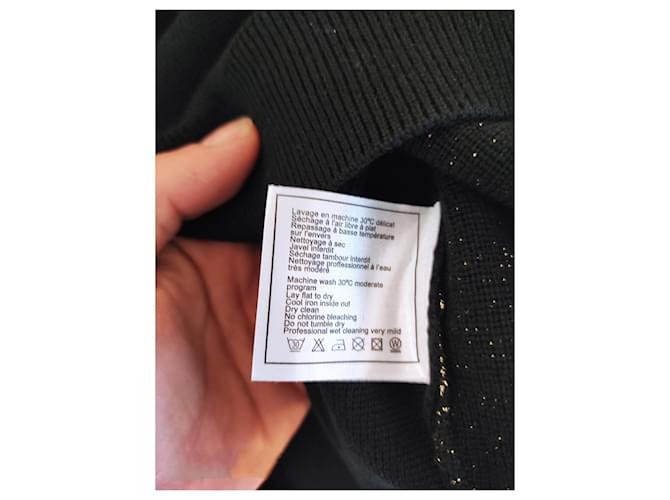 Chanel Pull logo uniforme Noir - vue 6