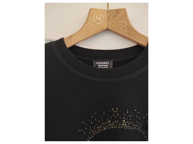 Chanel Pull logo uniforme Noir - vue 8