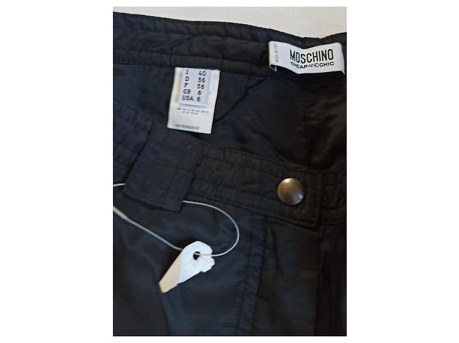 Calça Moschino Cheap And Chic Preta Acolchoada Impermeável Preto - vista 3