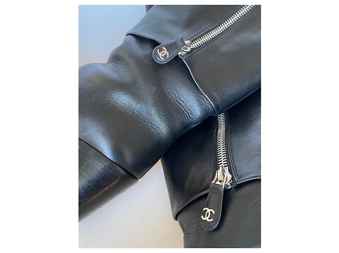 Chanel Reitstiefel Schwarz - Ansicht 3
