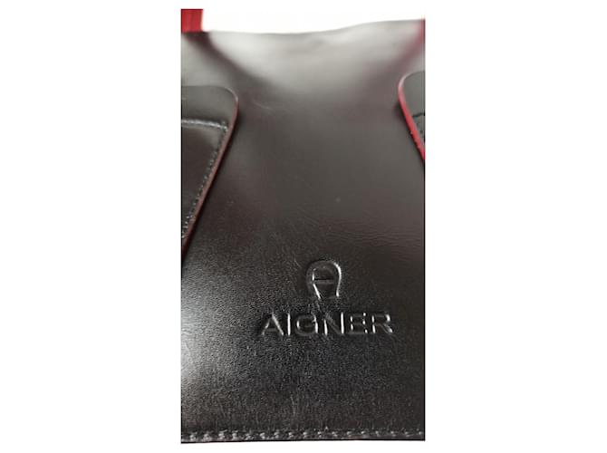 Borsa Aigner in pelle nera Nero - vista 4