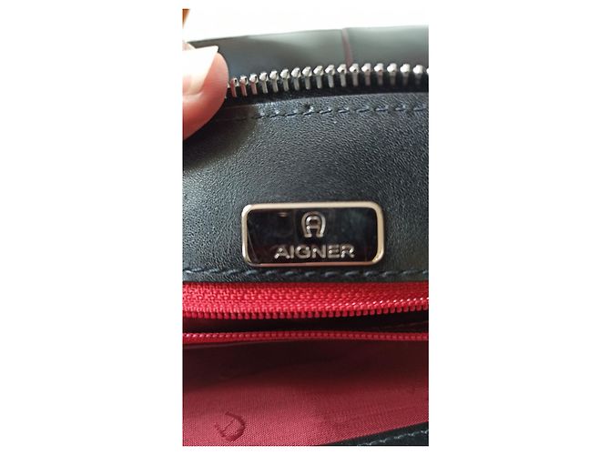 Borsa Aigner in pelle nera Nero - vista 7