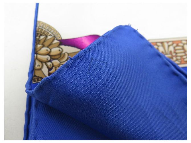 Hermès HERMES SCIARPA I NASTRI DEL CAVALLO METZ CARRE 90 SETA SCIARPA IN SETA BLU - vista 12