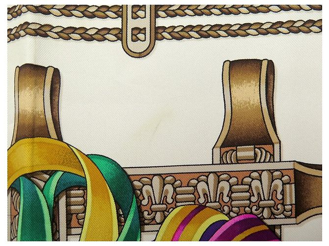 Hermès HERMES SCIARPA I NASTRI DEL CAVALLO METZ CARRE 90 SETA SCIARPA IN SETA BLU - vista 8