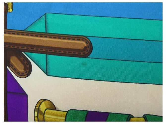 Hermès SCIARPA HERMES LES SANGLES DI JOACHIM METZ CARE 90 SETA SCIARPA IN SETA VIOLA Porpora - vista 9