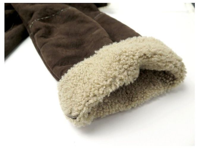 ABRIGO ARNYS TALLA LARGA 56 ABRIGO LARGO DE BORRILLA DE PIEL MARRÓN XL Castaño - vista 7