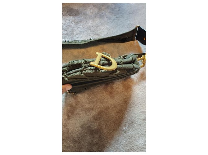Bolso Dior Saddle Khaki de Algodón Caqui - vista 5