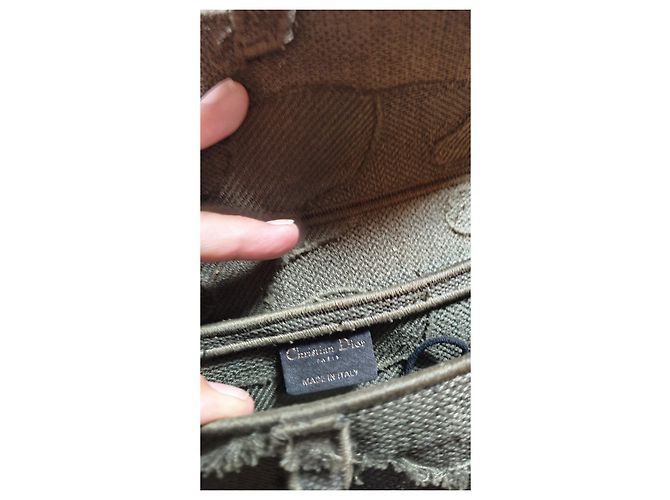 Bolso Dior Saddle Khaki de Algodón Caqui - vista 7