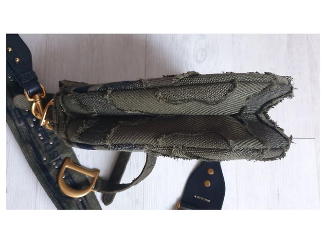 Bolso Dior Saddle Khaki de Algodón Caqui - vista 9