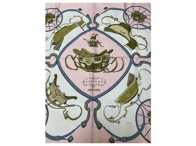Hermès Seidentuch Springs rosa 90 cm Pink - Ansicht 2