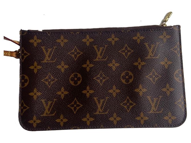 Pochette con monogramma Louis Vuitton Neverfull Marrone scuro - vista 2
