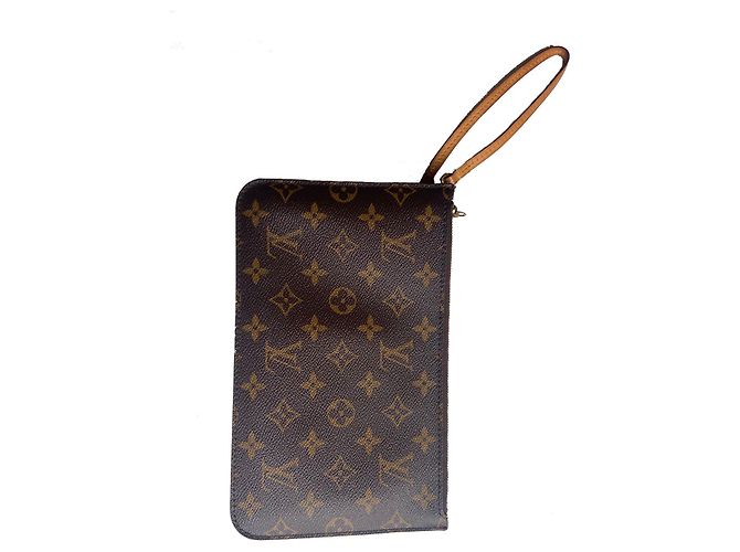 Pochette con monogramma Louis Vuitton Neverfull Marrone scuro - vista 3