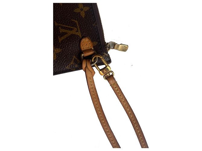Pochette con monogramma Louis Vuitton Neverfull Marrone scuro - vista 5