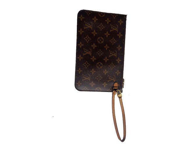 Pochette con monogramma Louis Vuitton Neverfull Marrone scuro - vista 9