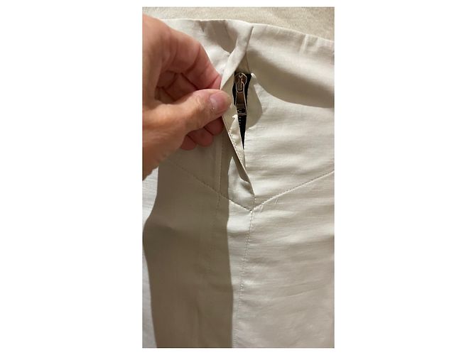 Falda de seda Isabel Marant Marfil Crema - vista 3