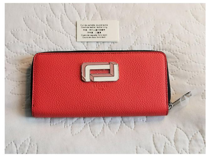 Portafoglio Lancel in pelle con zip color papaya Arancione - vista 10