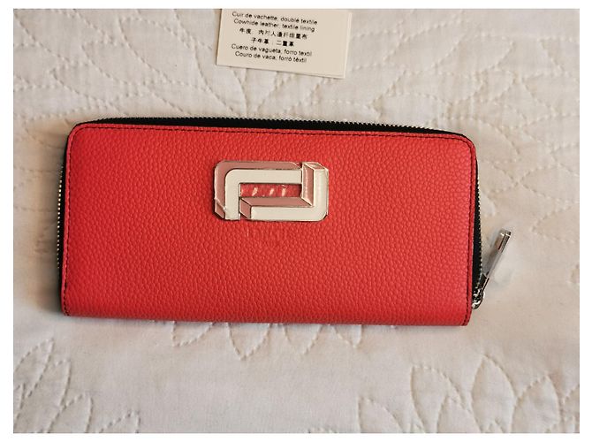 Portafoglio Lancel in pelle con zip color papaya Arancione - vista 11