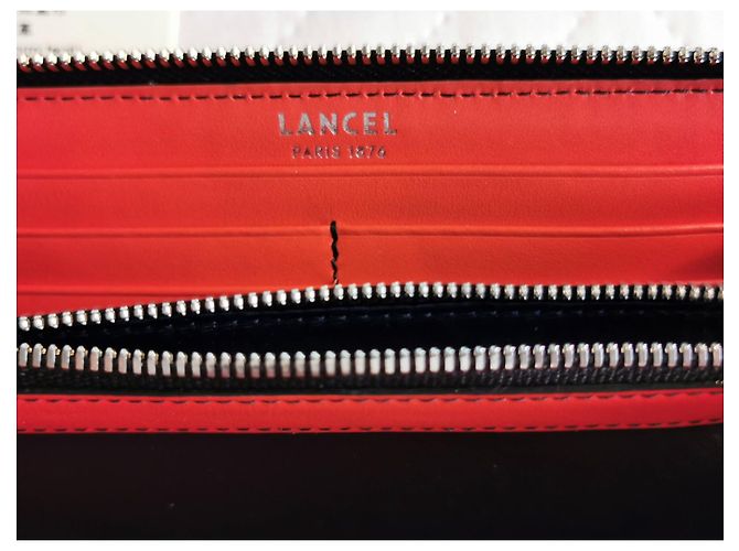 Portafoglio Lancel in pelle con zip color papaya Arancione - vista 6