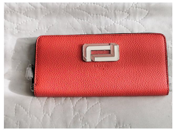 Portafoglio Lancel in pelle con zip color papaya Arancione - vista 7