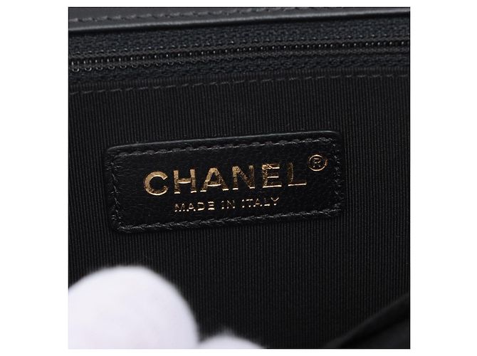 Boy Chanel Jungen Lederkette Schwarz Gold Metall - Ansicht 22