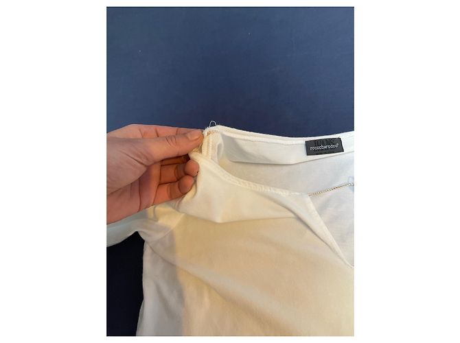 Camiseta blanca de algodón ROCCOBAROCCO con detalles dorados Blanco - vista 10