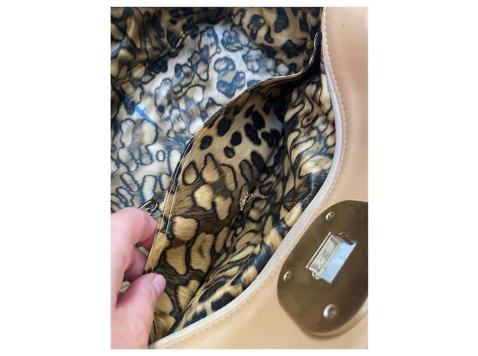 Longchamp Gatsby Handtasche aus beige Leder Python Optik - Ansicht 4