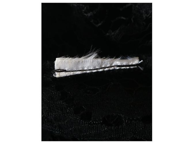 Maje Lace with Slip Dress aus schwarzer Viskose - Ansicht 5