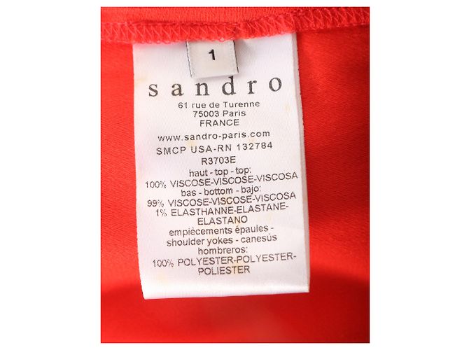 VESTIDO CON CUELLO REDONDO SANDRO Impresión de pitón - vista 5