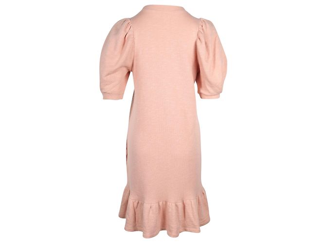 Vestido de punto con mangas abullonadas en algodón rosa de Ulla Johnson - vista 3