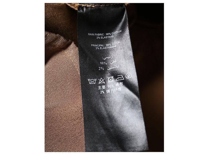 Self portrait Falda midi asimétrica con volantes de autorretrato en algodón marrón - view 6
