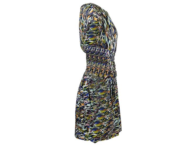 Abito Diane Von Furstenberg Stampato in Seta Multicolor Stampa python - vista 2