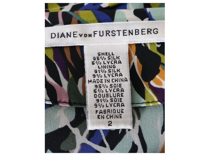 Abito Diane Von Furstenberg Stampato in Seta Multicolor Stampa python - vista 4